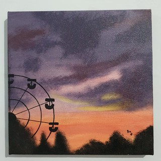 Detail Lukisan Sunset Cat Air Nomer 46