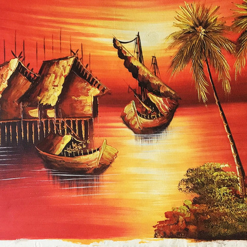 Detail Lukisan Sunset Pantai Nomer 27