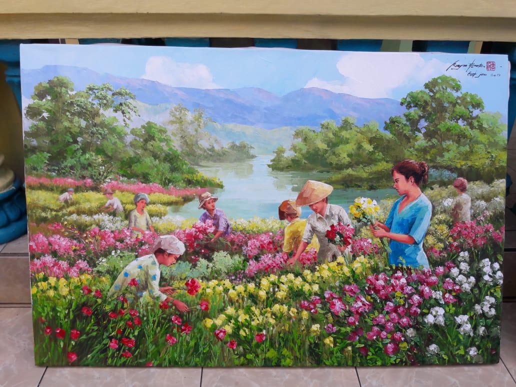 Detail Lukisan Taman Bunga Nomer 6