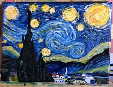 Detail Lukisan The Starry Night Nomer 34