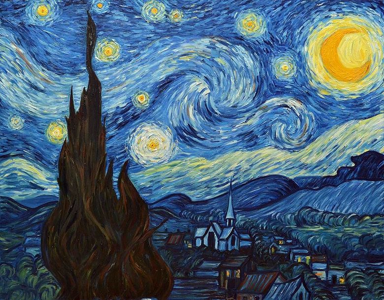 Detail Lukisan The Starry Night Nomer 6