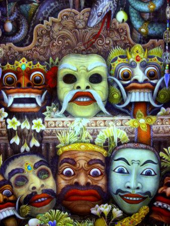 Detail Lukisan Topeng Bali Nomer 23