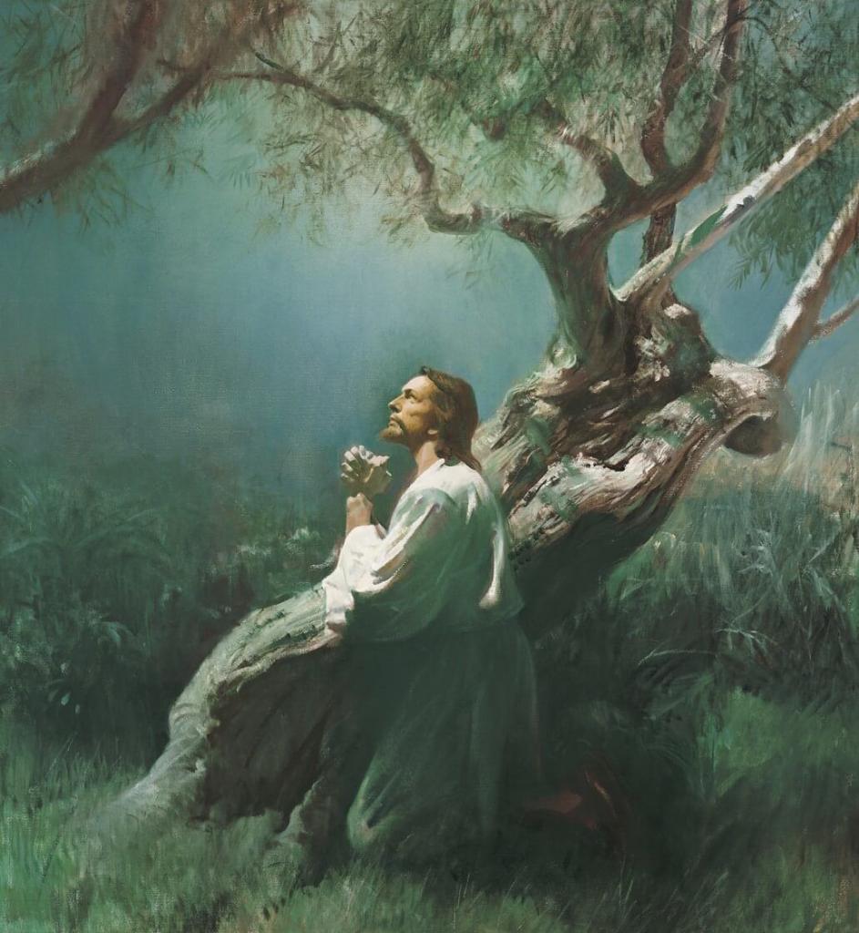 Detail Lukisan Tuhan Yesus Berdoa Nomer 34