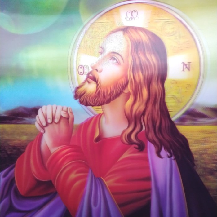 Detail Lukisan Tuhan Yesus Berdoa Nomer 5