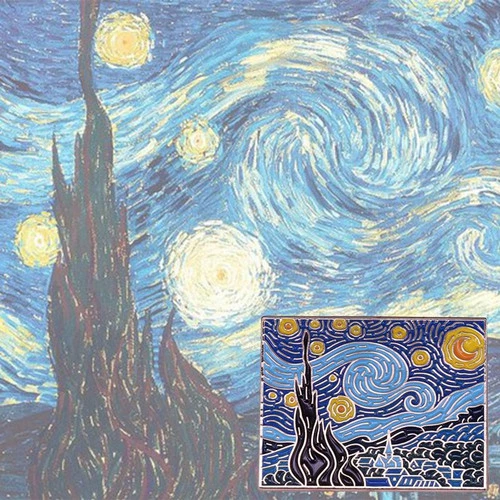 Detail Lukisan Van Gogh Starry Night Nomer 35