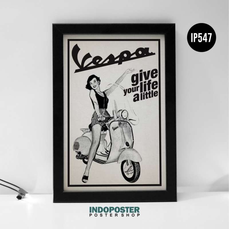 Detail Lukisan Vespa Hitam Putih Nomer 38