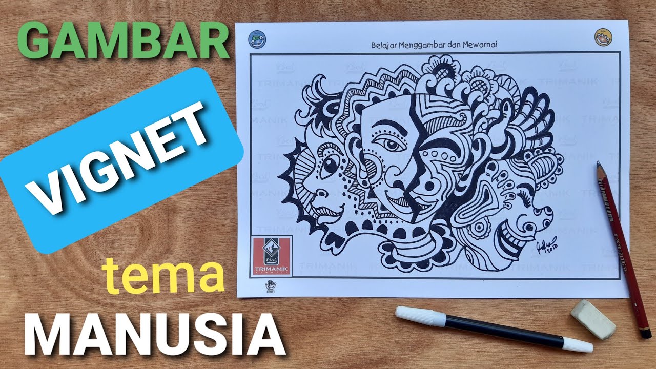 Detail Lukisan Vignet Mudah Nomer 35