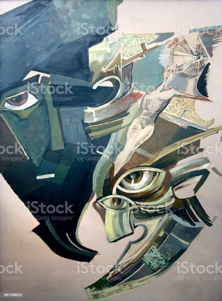 Detail Lukisan Wajah Abstrak Nomer 52