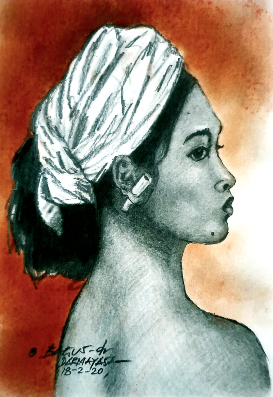 Detail Lukisan Wanita Bali Nomer 53