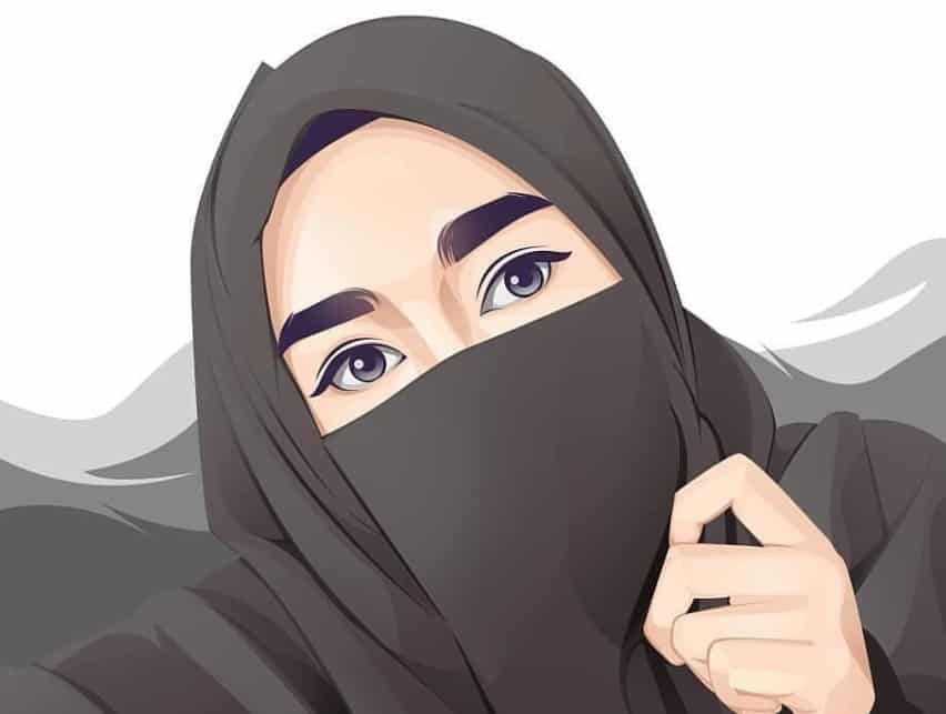 Detail Lukisan Wanita Cantik Berhijab Nomer 27