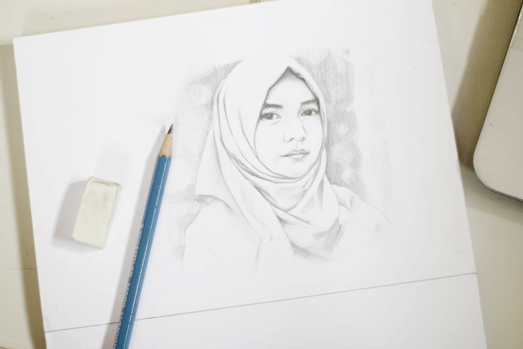 Detail Lukisan Wanita Muslimah Nomer 6