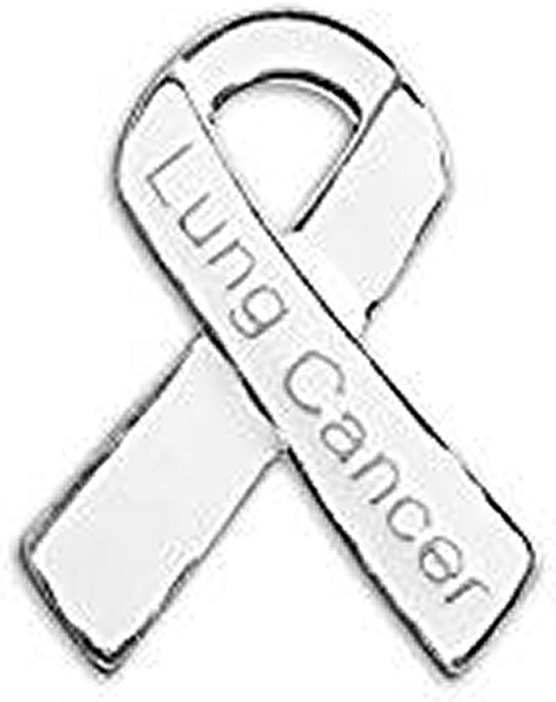 Detail Lung Cancer Ribbon Pin Nomer 3