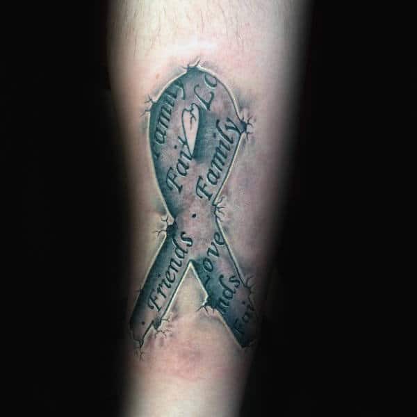 Detail Lung Cancer Ribbon Tattoos Nomer 16