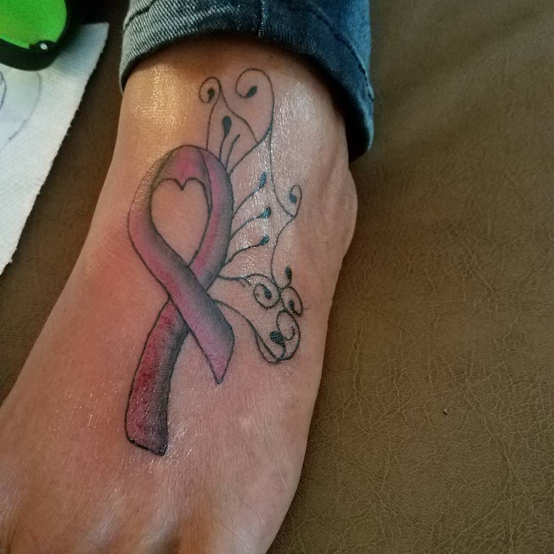 Detail Lung Cancer Ribbon Tattoos Nomer 34