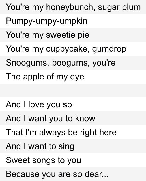 Detail Lyrics To Sugar Pie Honey Bun Nomer 4