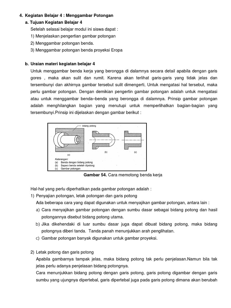 Detail Pengertian Gambar Potongan Nomer 19