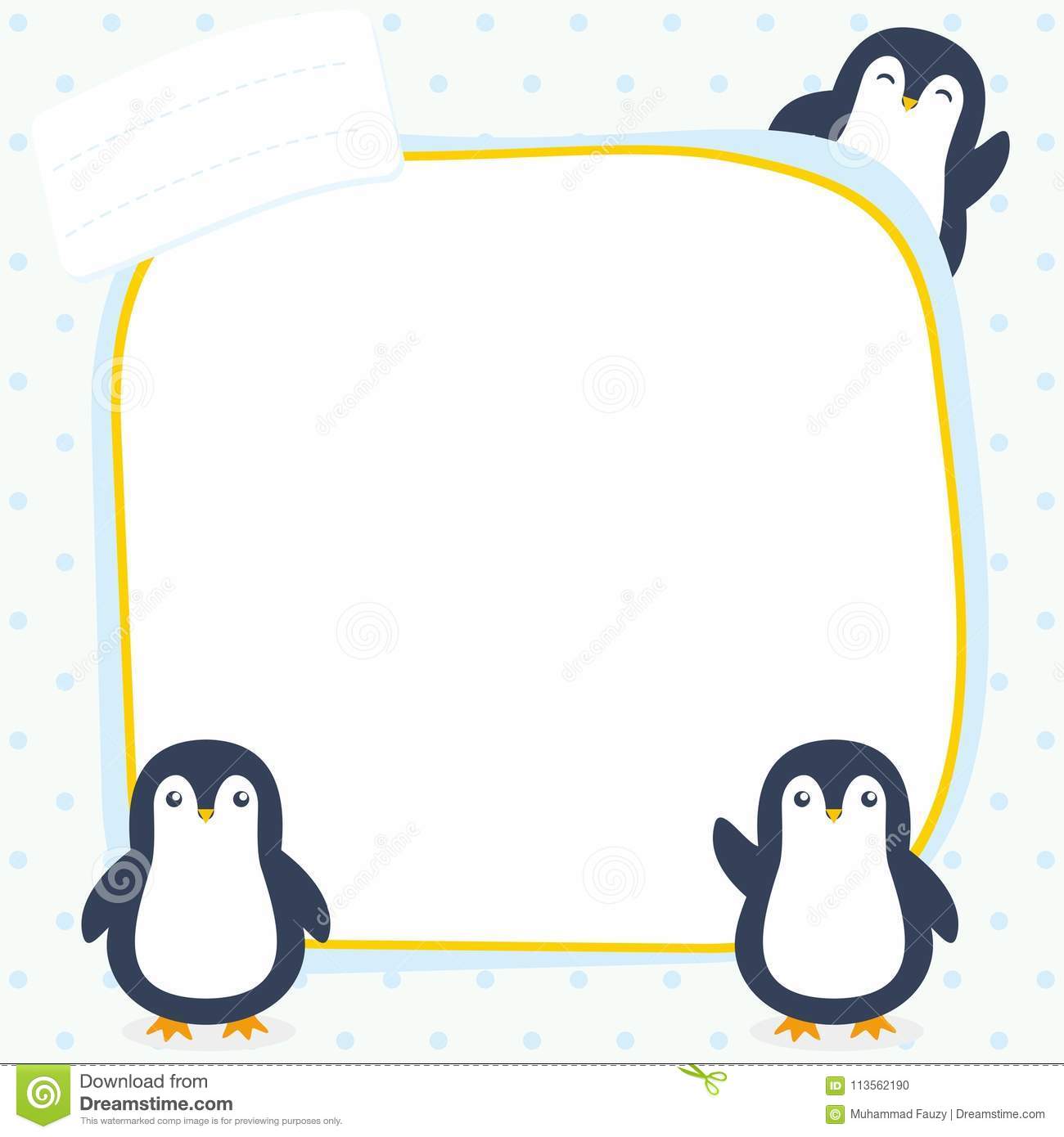 Detail Penguin Border Clipart Nomer 17