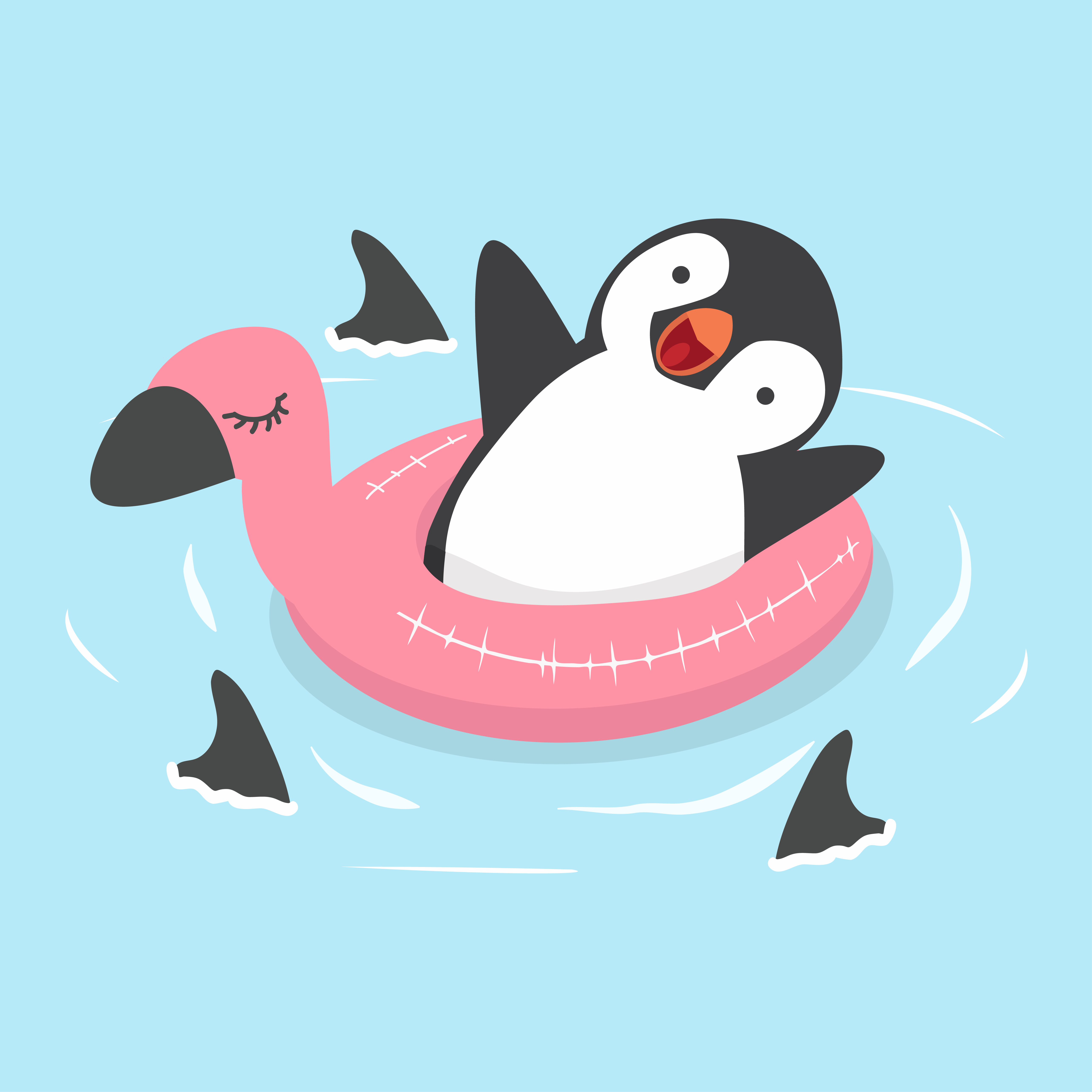 Detail Penguin Swimming Clipart Nomer 43