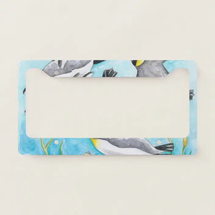 Detail Penguins License Plate Frame Nomer 28
