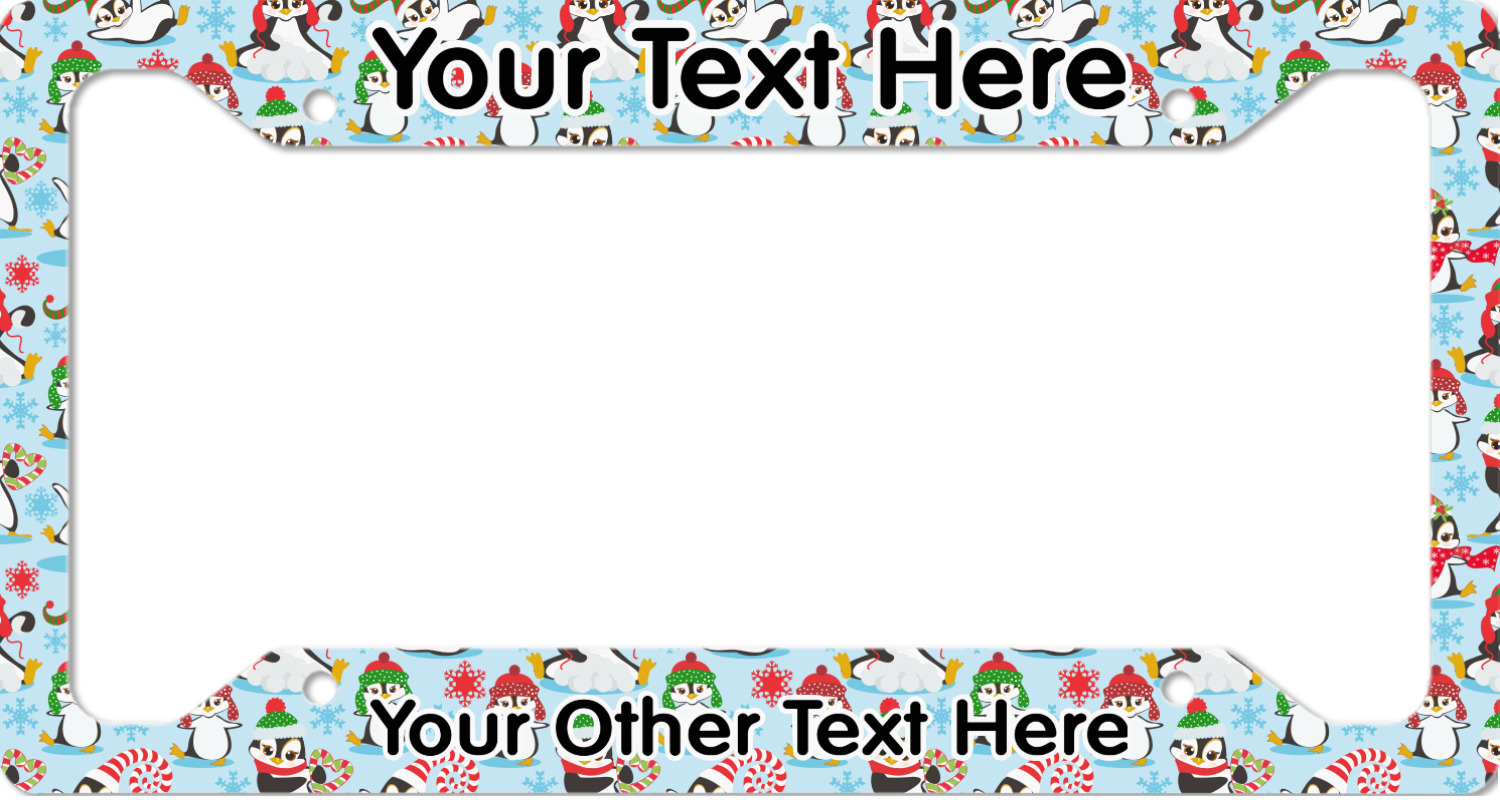 Detail Penguins License Plate Frame Nomer 43