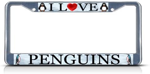 Detail Penguins License Plate Frame Nomer 6