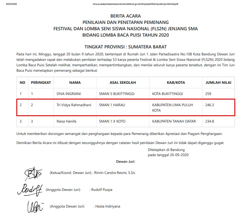 Detail Penilaian Lomba Puisi Nomer 41