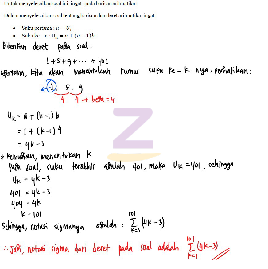 Detail Penjumlahan Notasi Sigma Nomer 11
