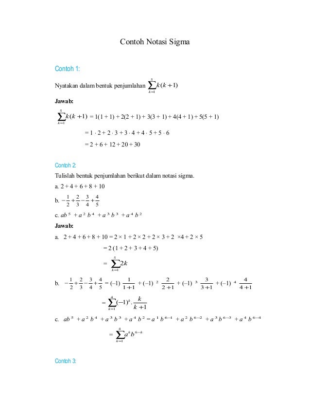 Detail Penjumlahan Notasi Sigma Nomer 6