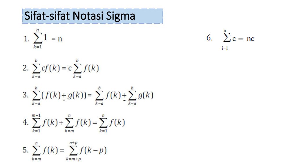 Detail Penjumlahan Notasi Sigma Nomer 9