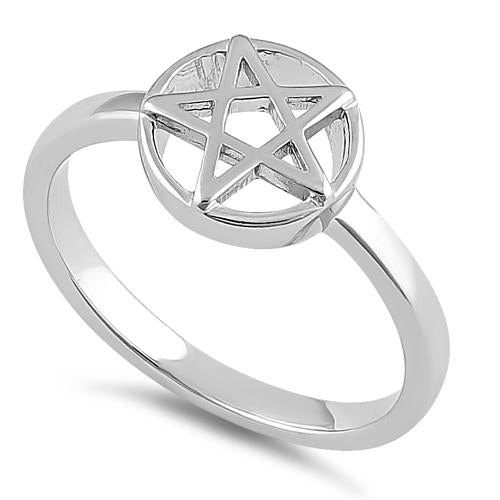 Detail Pentacle Rings Silver Nomer 25