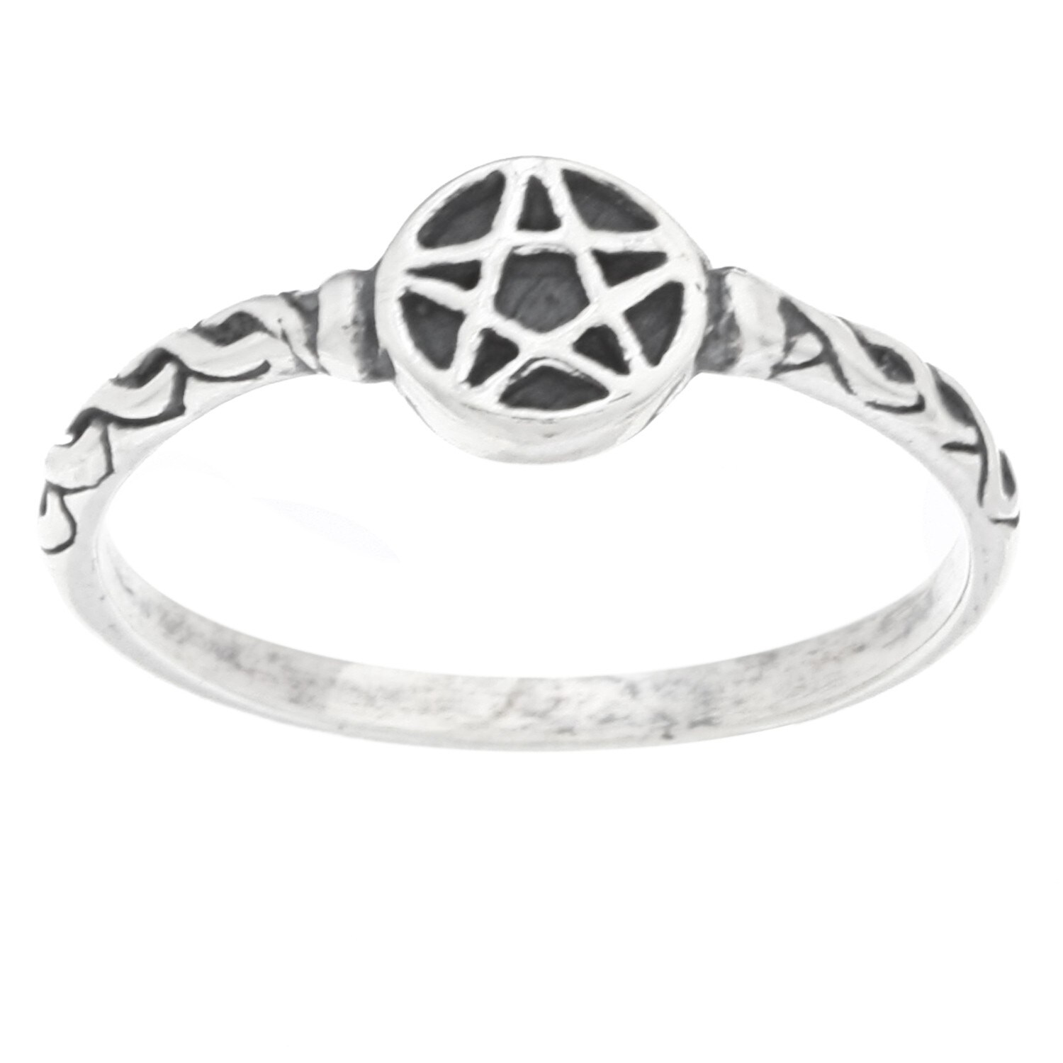 Detail Pentacle Rings Silver Nomer 28