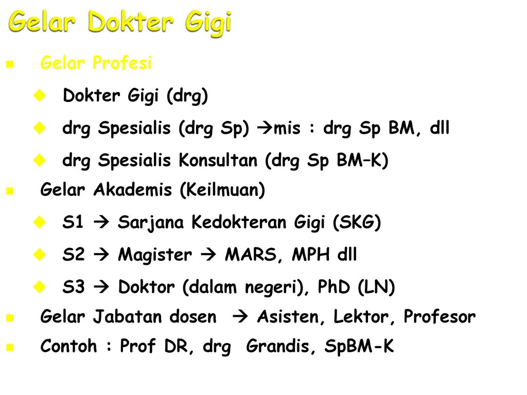 Detail Penulisan Gelar Dokter Gigi Nomer 10