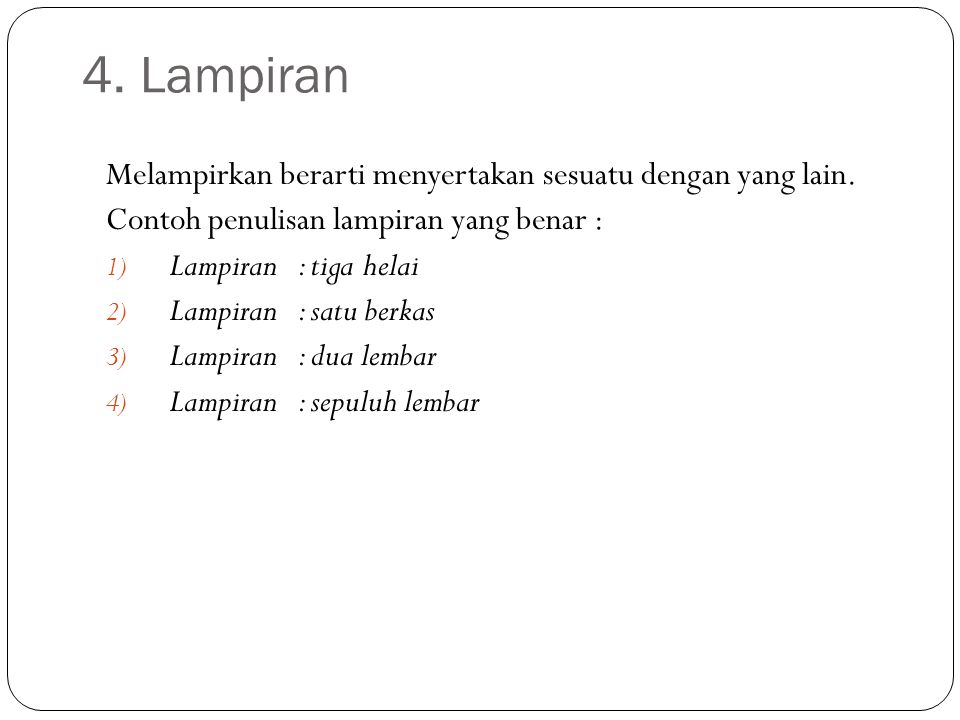 Detail Penulisan Lampiran Surat Nomer 46