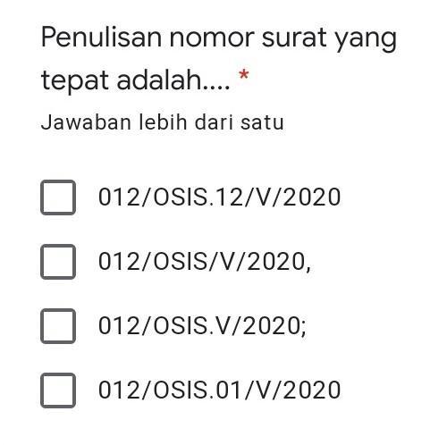 Detail Penulisan No Surat Nomer 42