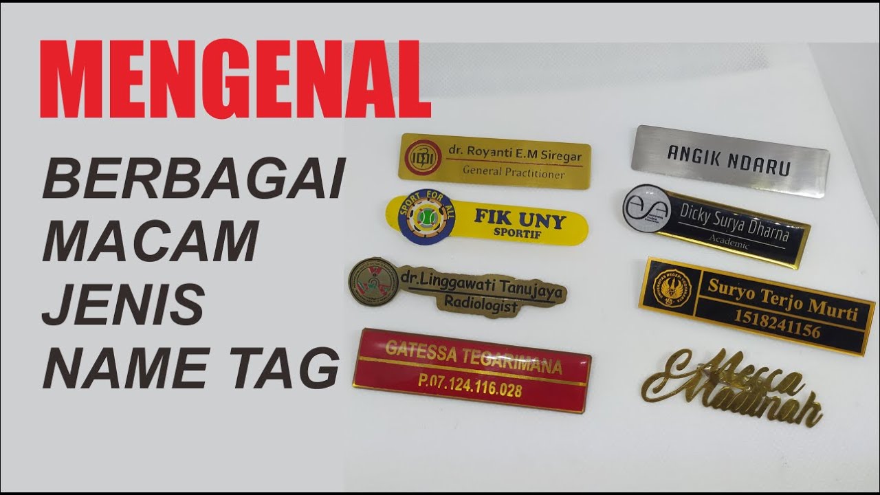 Detail Macam Macam Name Tag Nomer 11
