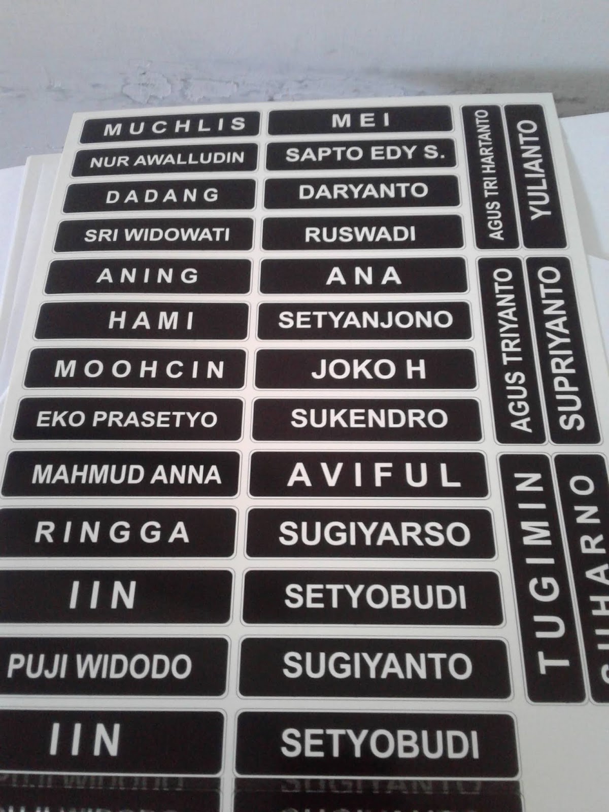 Detail Macam Macam Name Tag Nomer 12