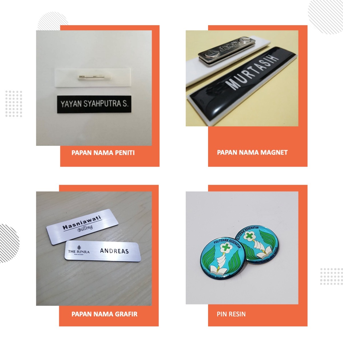 Detail Macam Macam Name Tag Nomer 18