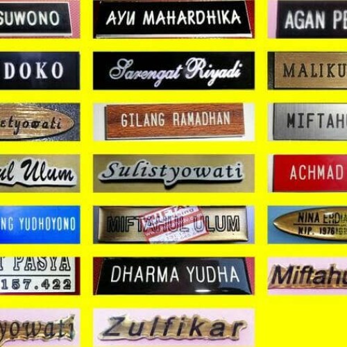 Detail Macam Macam Name Tag Nomer 19