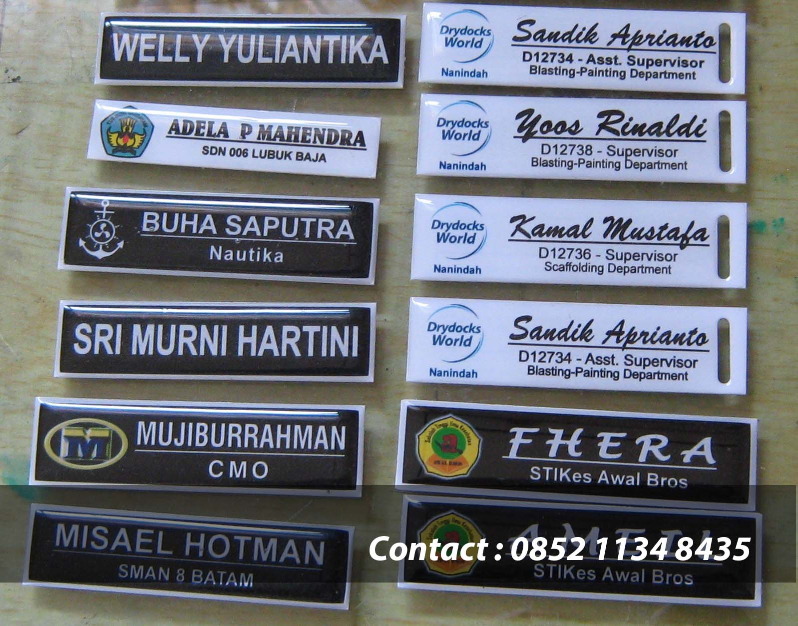 Detail Macam Macam Name Tag Nomer 30