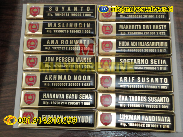 Detail Macam Macam Name Tag Nomer 41