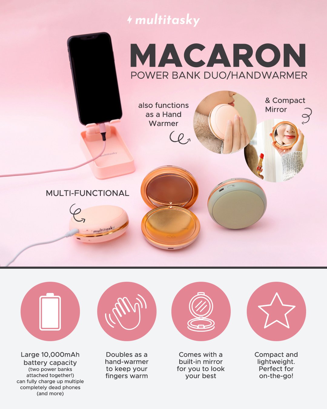 Detail Macaron Compact Mirror Nomer 29