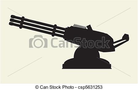 Detail Machine Gun Clip Art Nomer 46