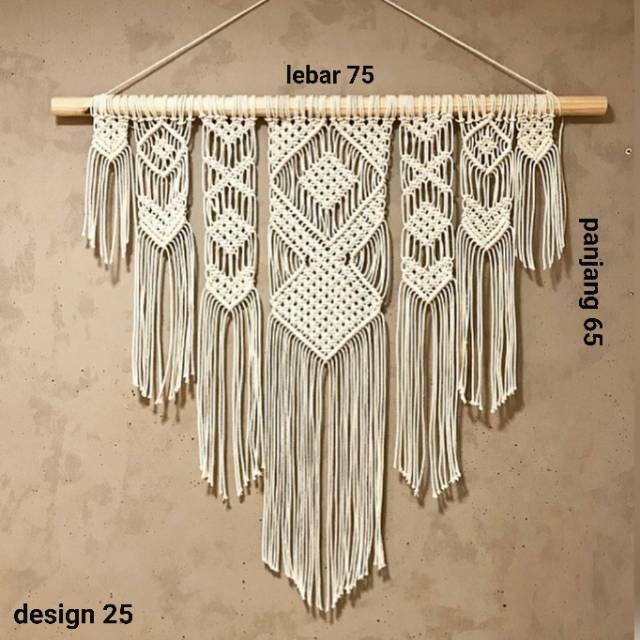 Detail Macrame Hiasan Dinding Nomer 22