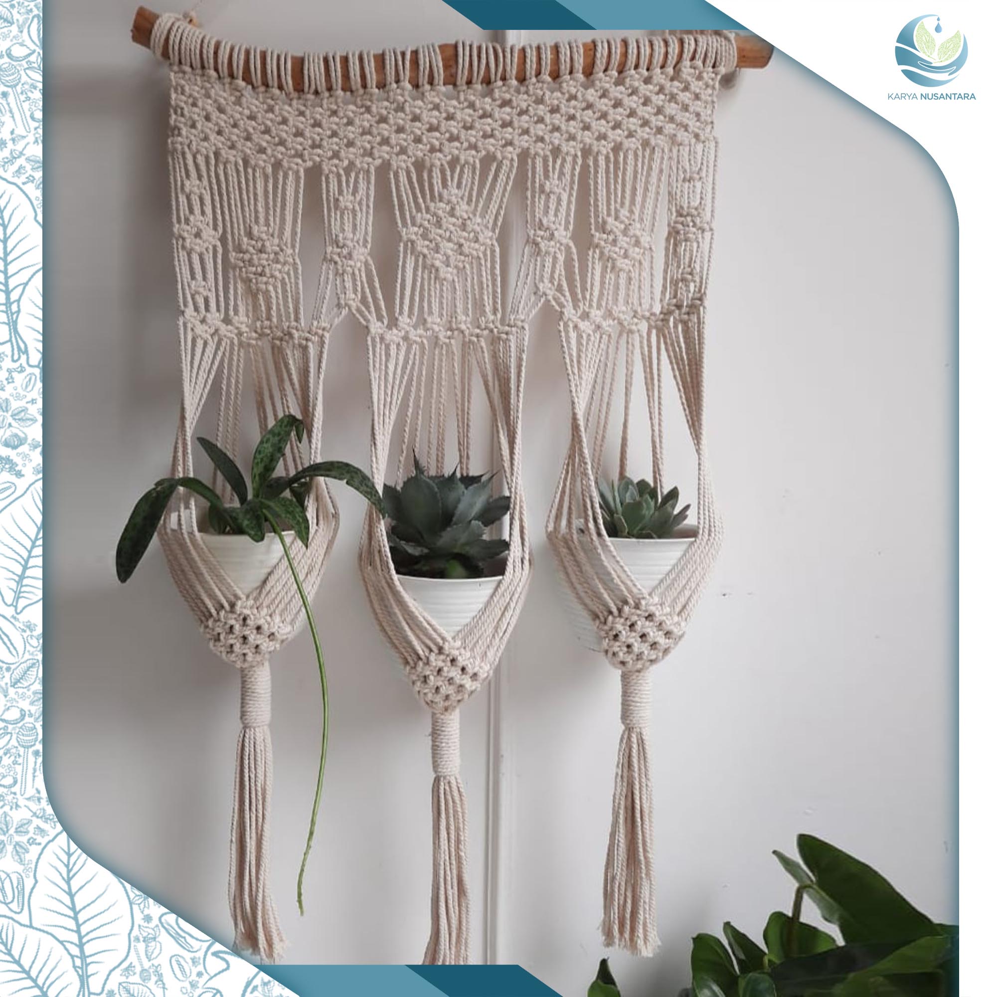 Detail Macrame Hiasan Dinding Nomer 43