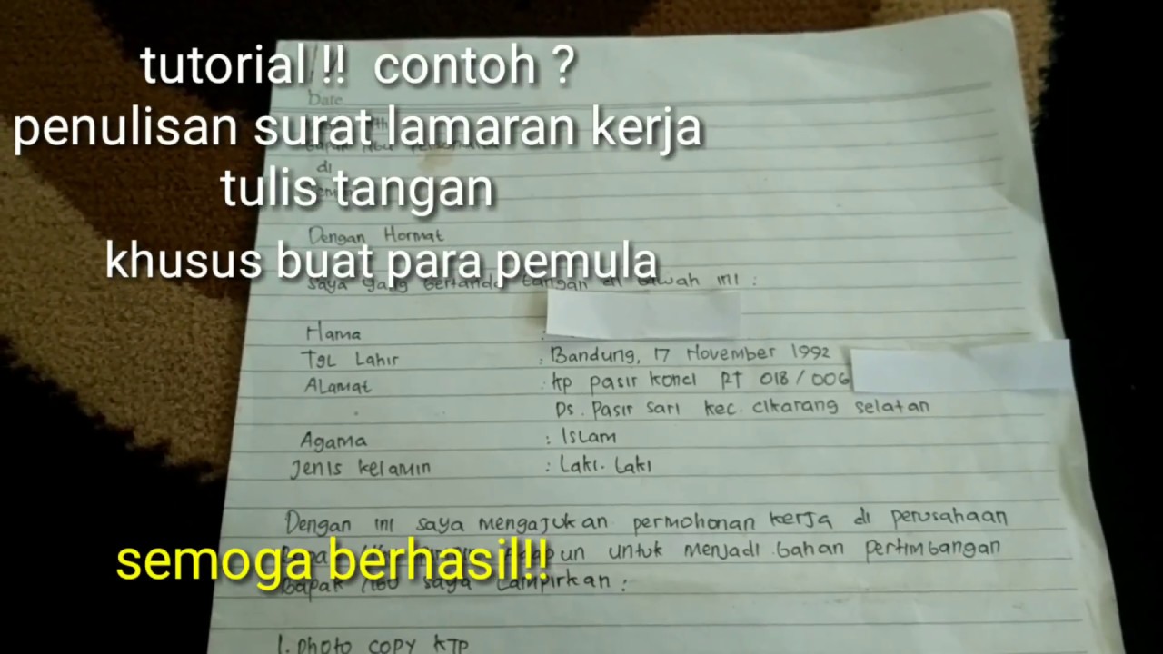 Detail Penulisan Surat Lamaran Yang Benar Nomer 51