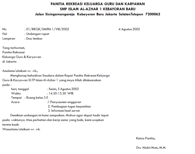 Detail Penulisan Tanggal Surat Nomer 14