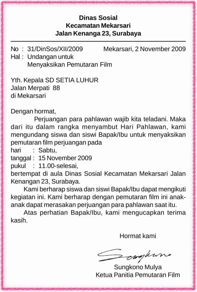 Detail Penulisan Tanggal Surat Nomer 21