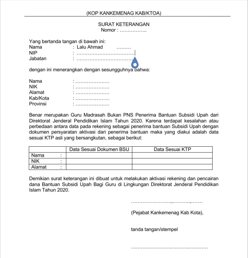 Detail Penutup Surat Pernyataan Nomer 56