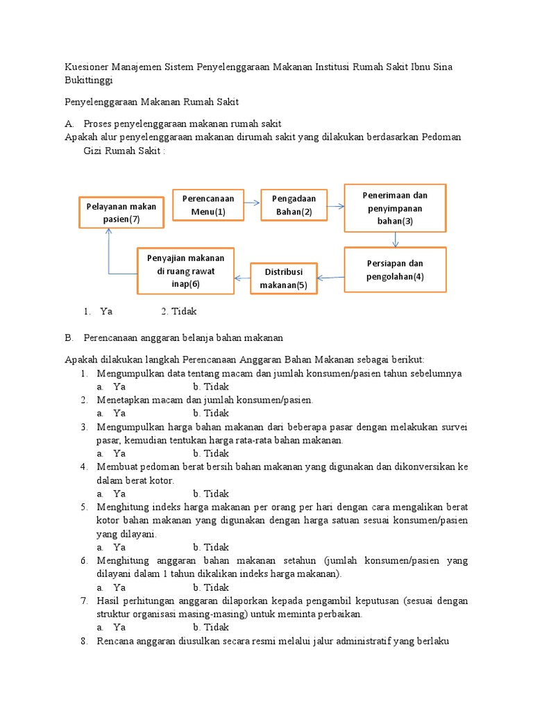 Detail Penyelenggaraan Makanan Rumah Sakit Nomer 41