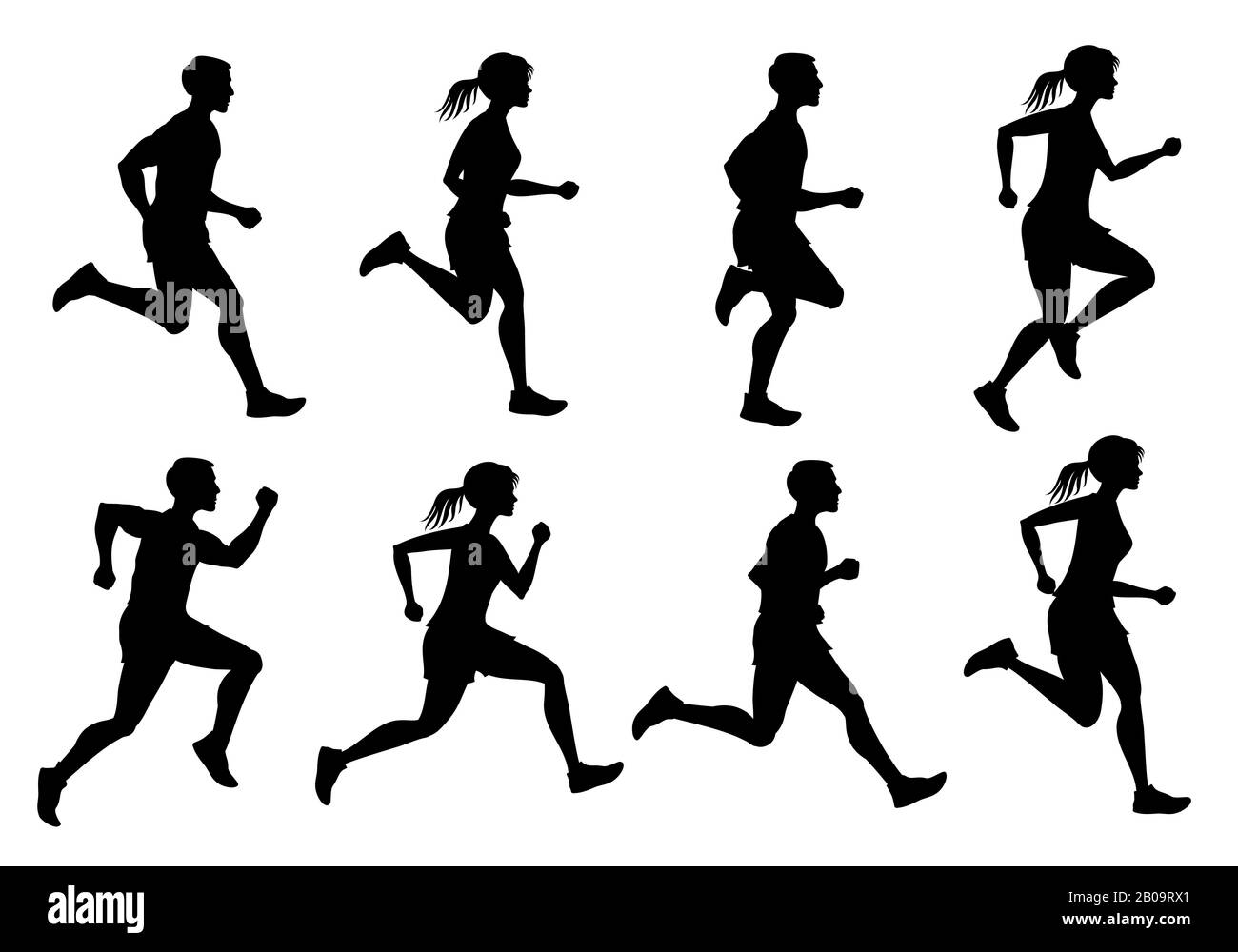 Detail People Run Vector Nomer 32